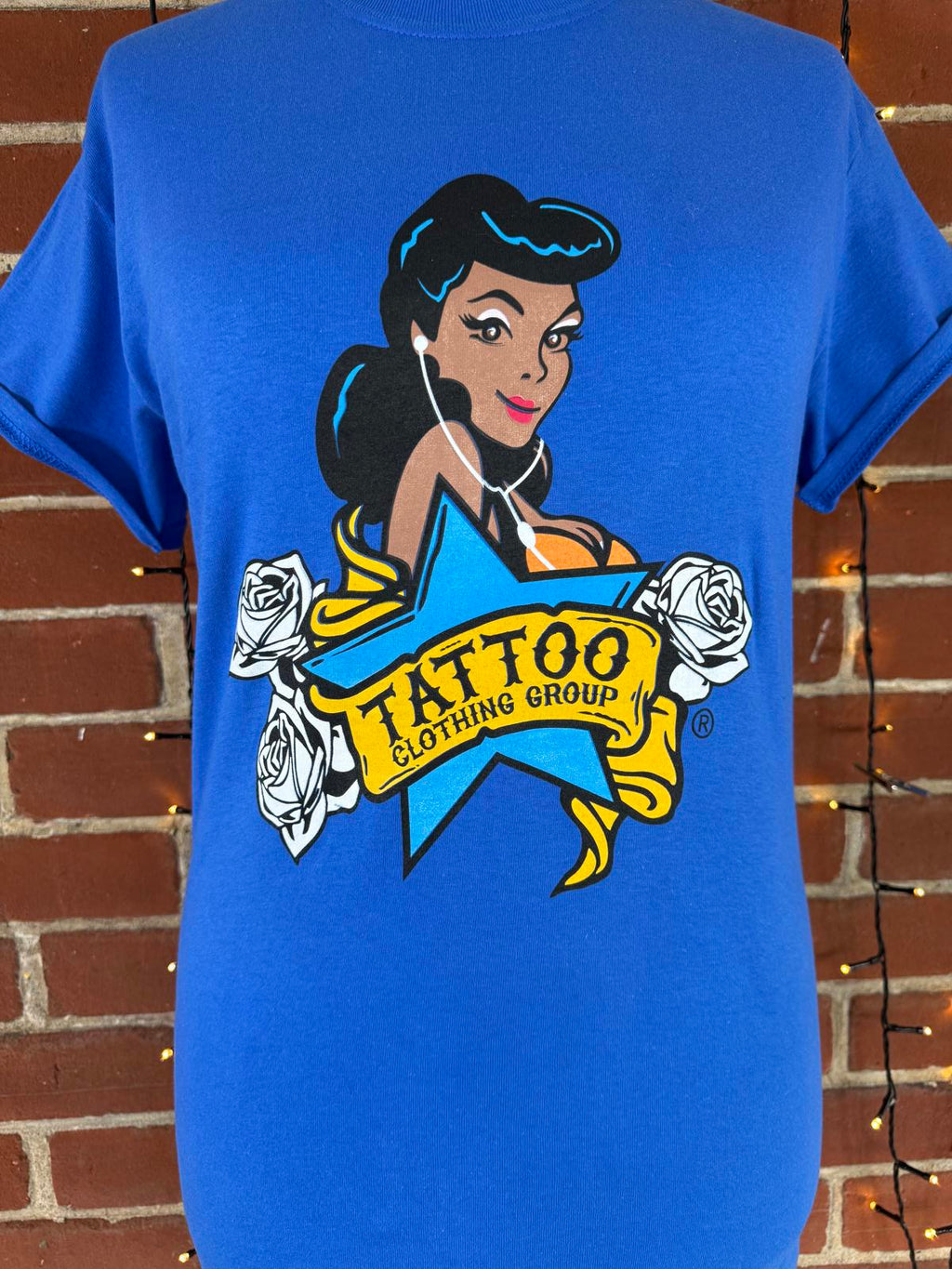 Tattoo Clothing Group Blue Graphic T-Shirt - Size 12/14