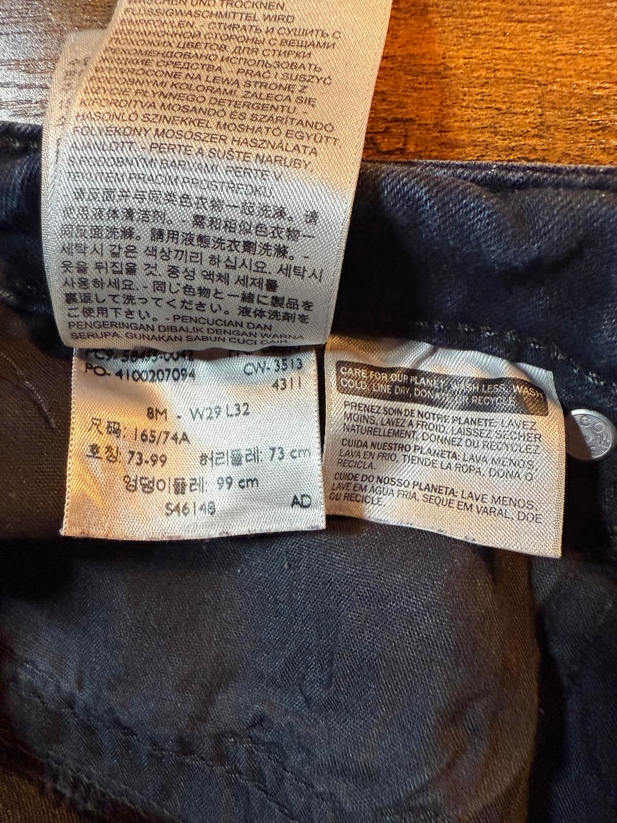 Levi’s Stretch Skinny Jeans Black – W29 L32 (UK 10 / US 6)