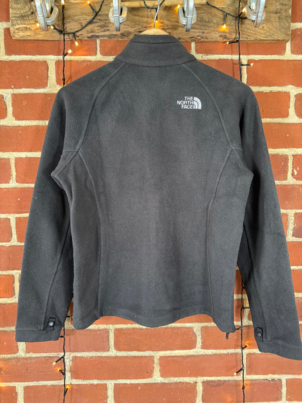 🖤 The North Face Black Full-Zip Fleece Jacket Size 10-12 NUM 42