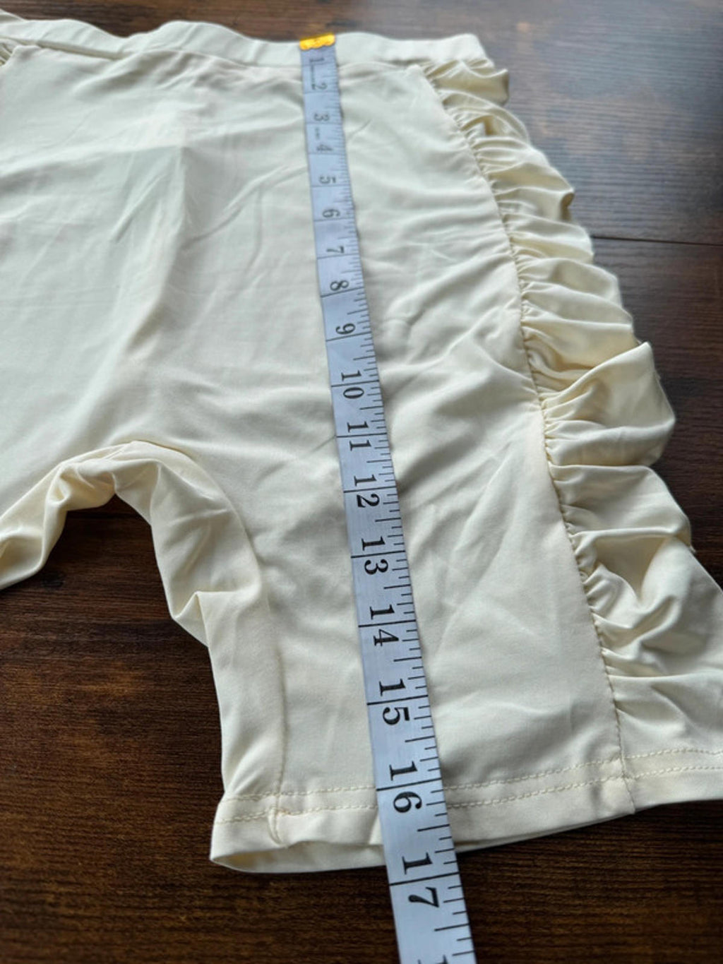 COSMOCHIC Beige Sports Bra & Ruched Shorts Set | Size M (UK 10–12)