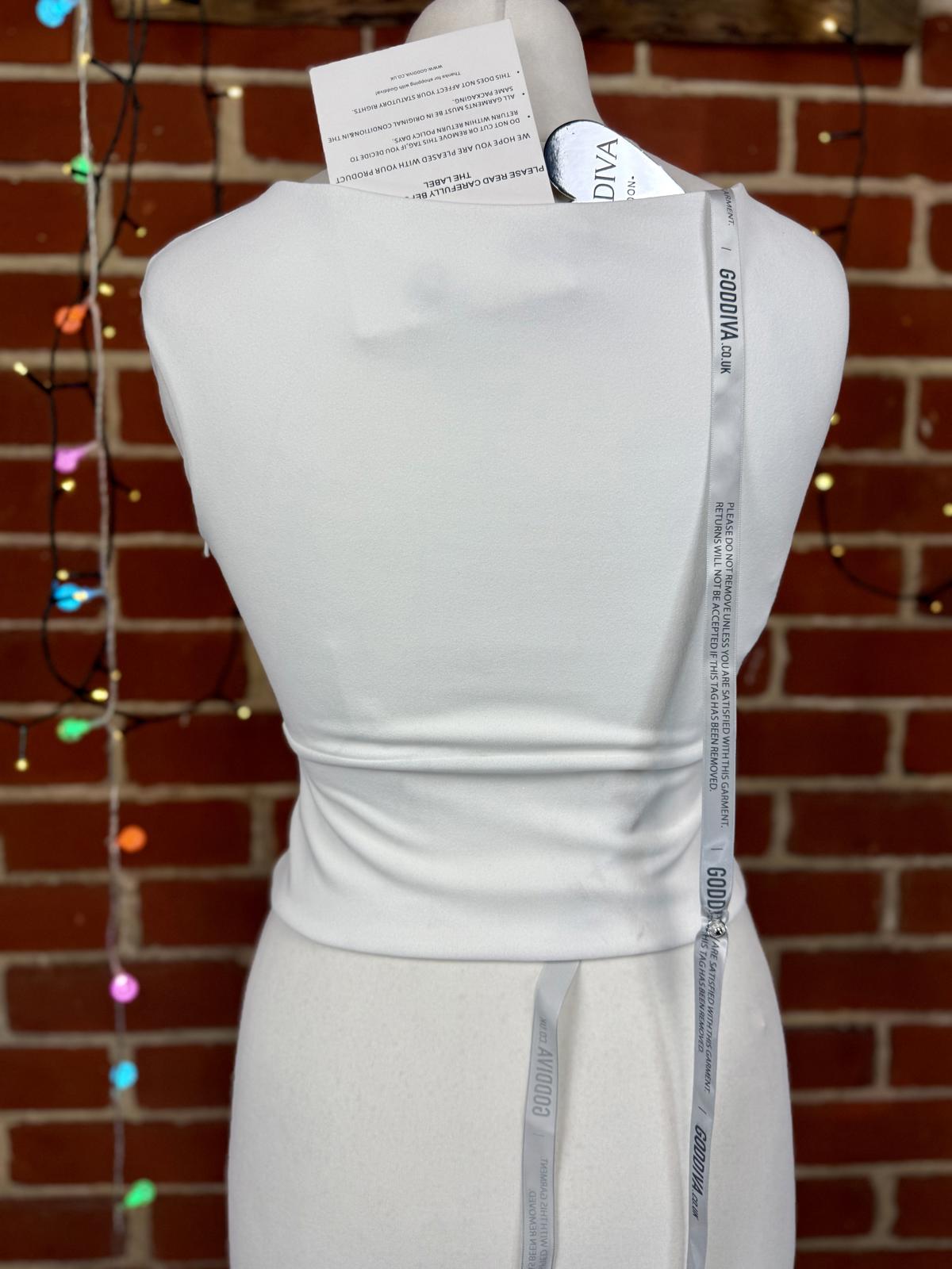 Goddiva London White Wrap Bustier Top UK 10 / US 6 – BNWT                   .292