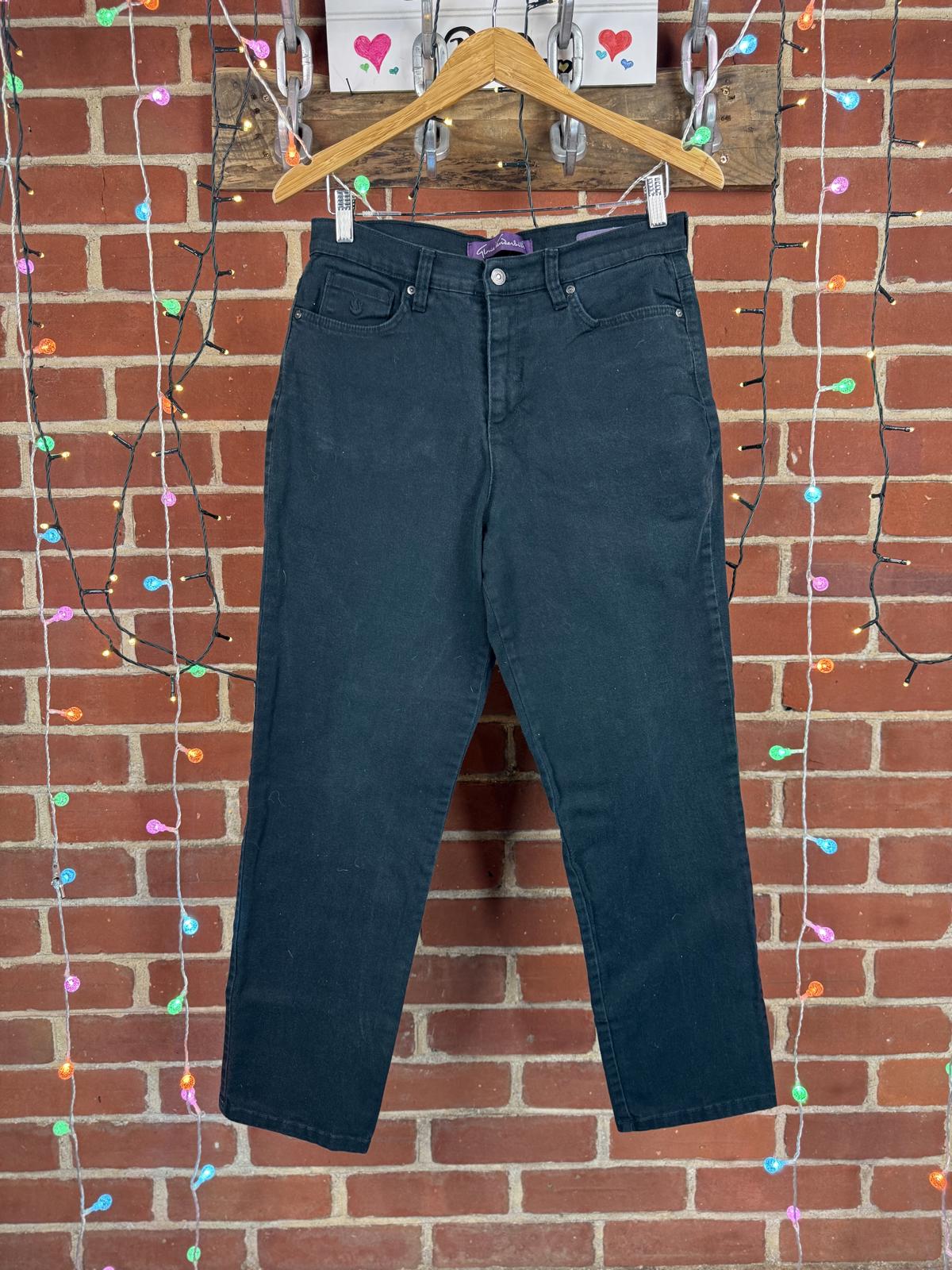 Gloria Vanderbilt Amanda Black Stretch Jeans – US 12 Short / UK 12–14