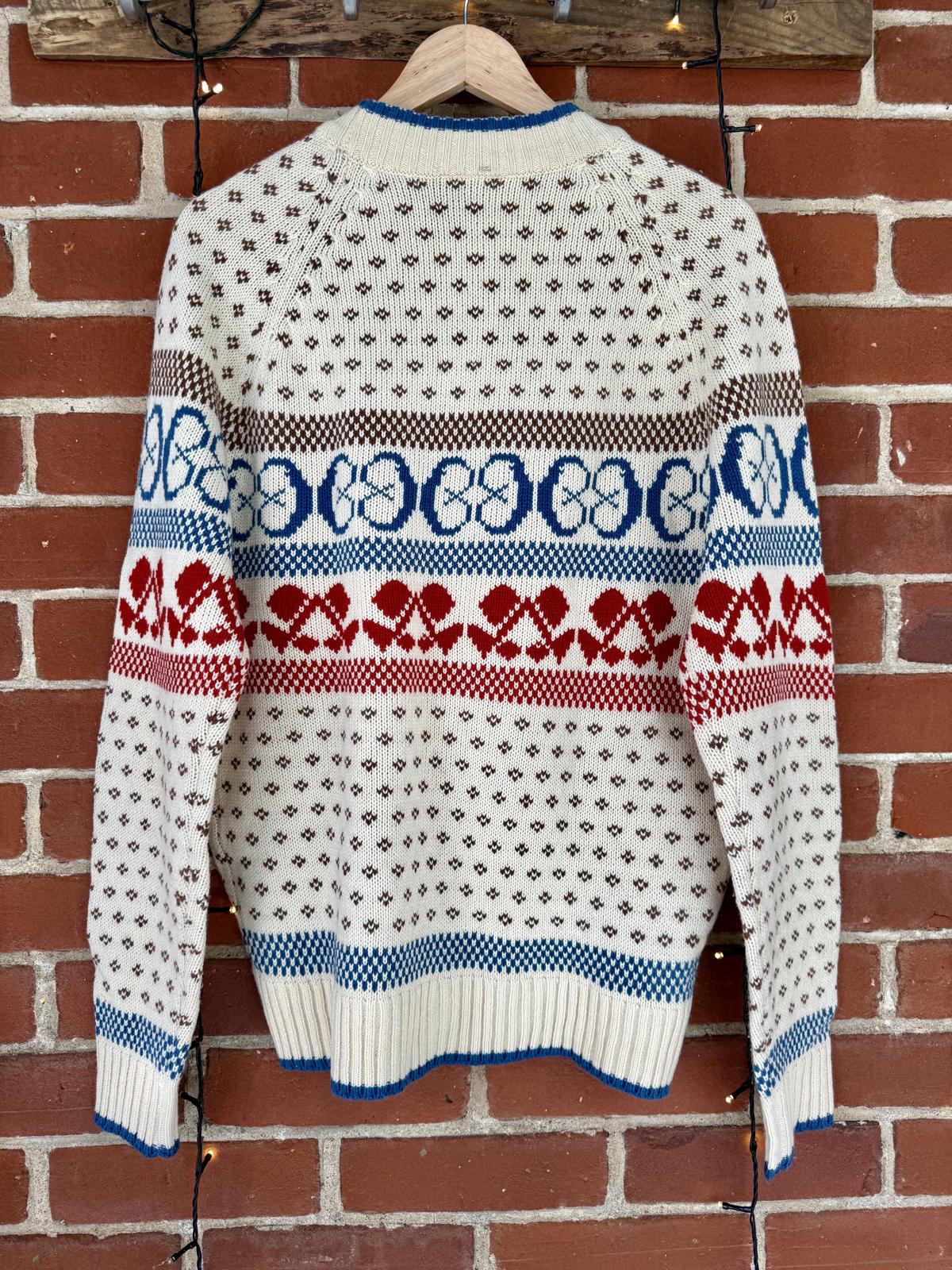 🧶 Vintage Montgomery Ward Fair Isle Sweater – Made in Korea – Size Large NUM12