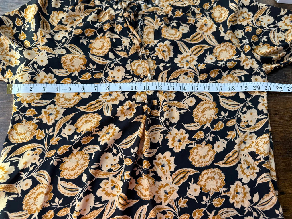 Women's Long Sleeve Floral Blouse - Size 14