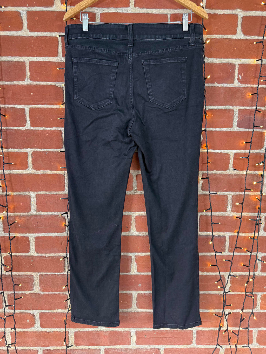 St. John’s Bay Straight Leg Black Jeans – Size 13P (US) / UK 16 Petite