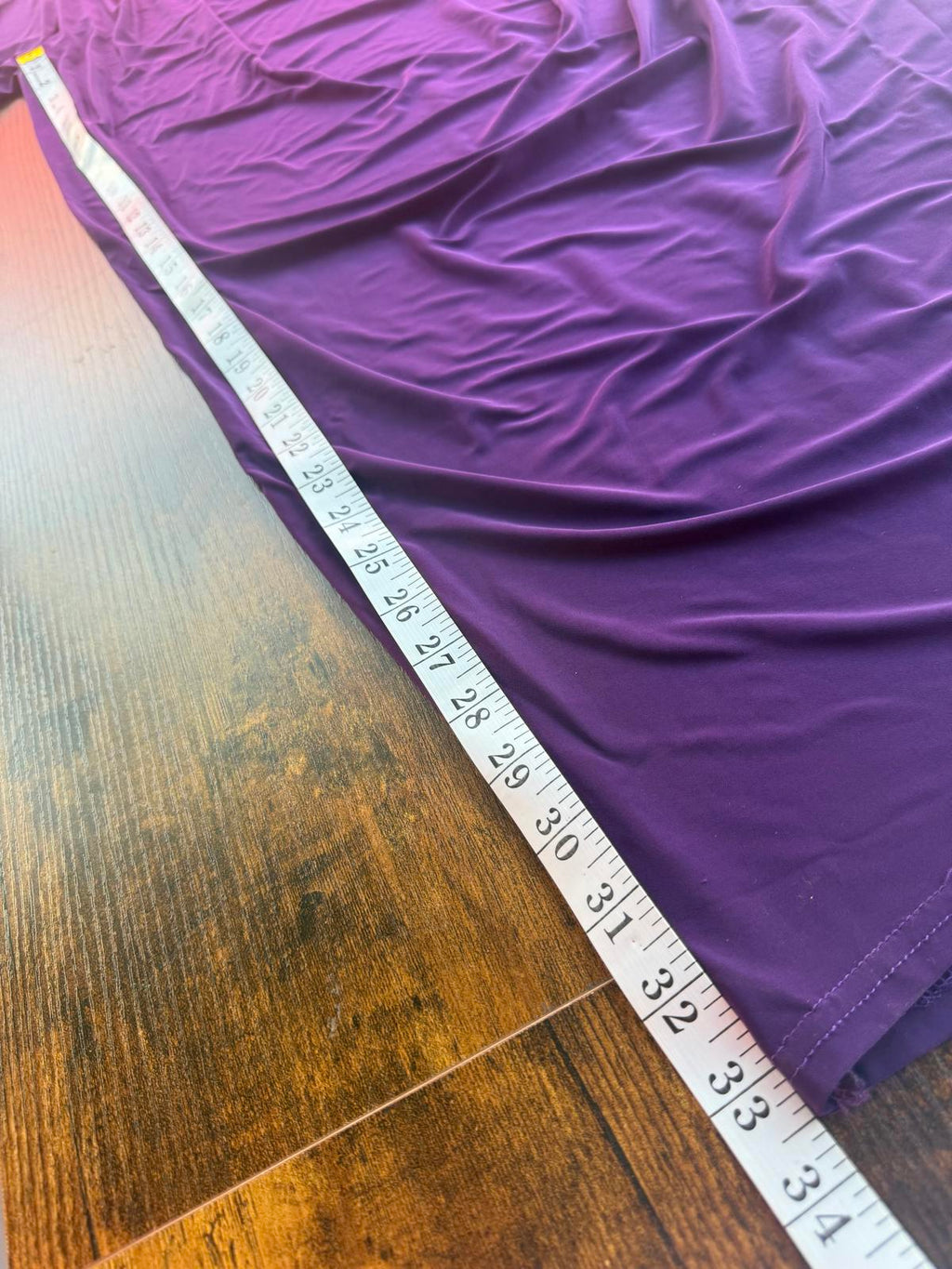 Barberellas Boutique Purple Draped Stretch Dress Cowl Neck 3/4 Sleeves, UK 12-14