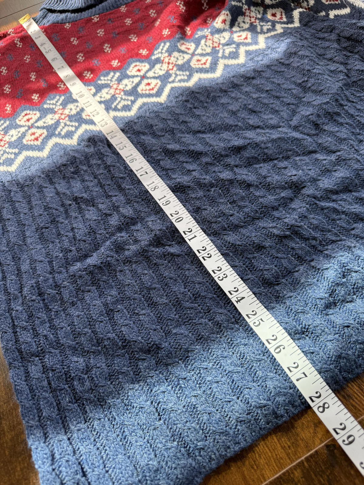 Vintage 90s Fair Isle Knit Jumper – Made in USA – Size USA L