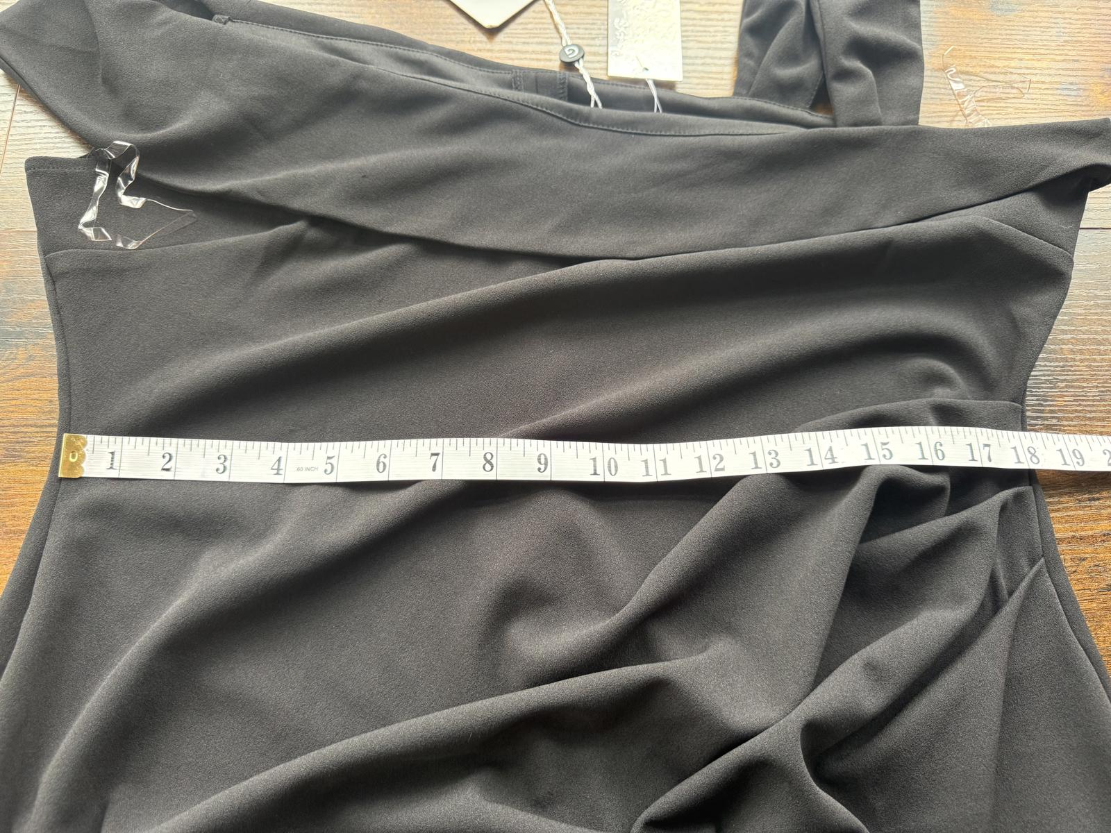 #40 Goddiva Plus DR2594P Black Off Shoulder Maxi Dress – UK 22