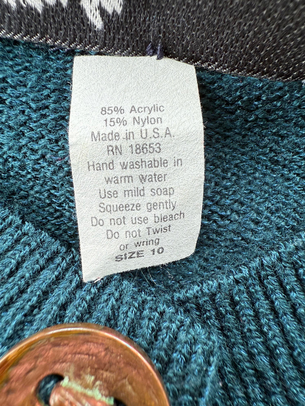 Vintage 1980/90s Ami Knits Petites Cardigan  Shoulder Pads UK Size 12/14 NUM 59