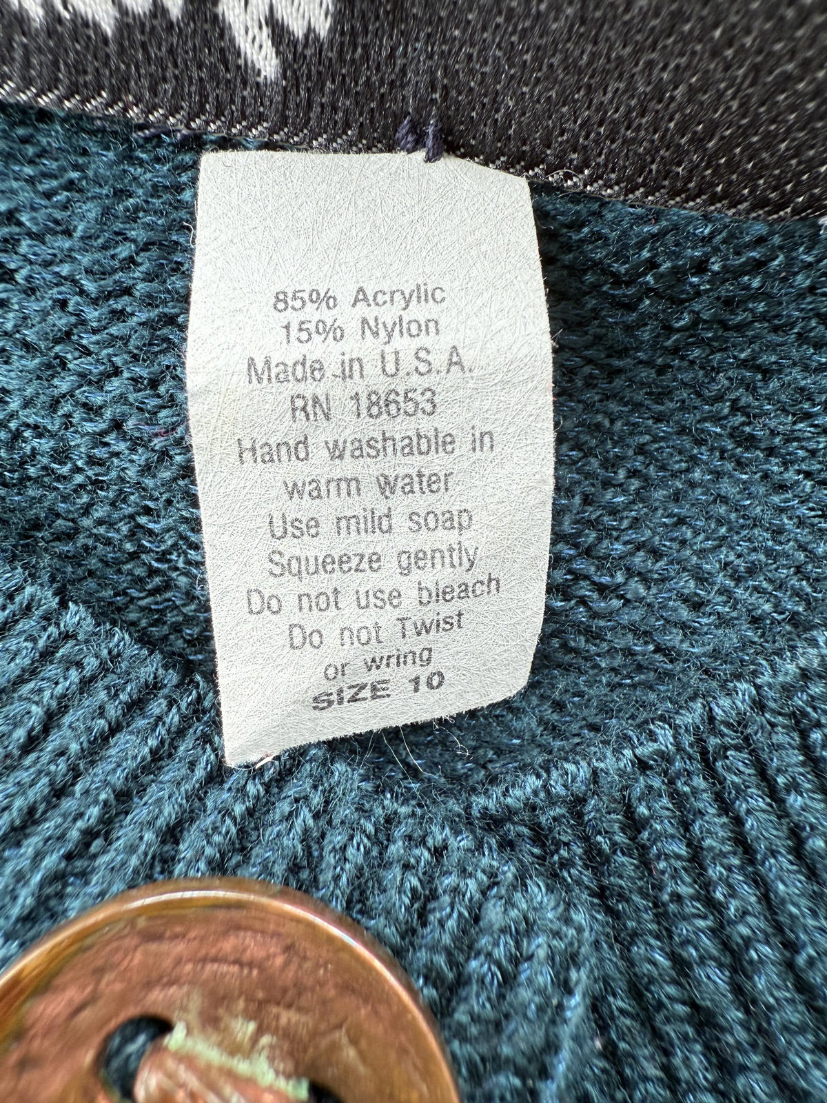 Vintage 1980/90s Ami Knits Petites Cardigan  Shoulder Pads UK Size 12/14 NUM 59