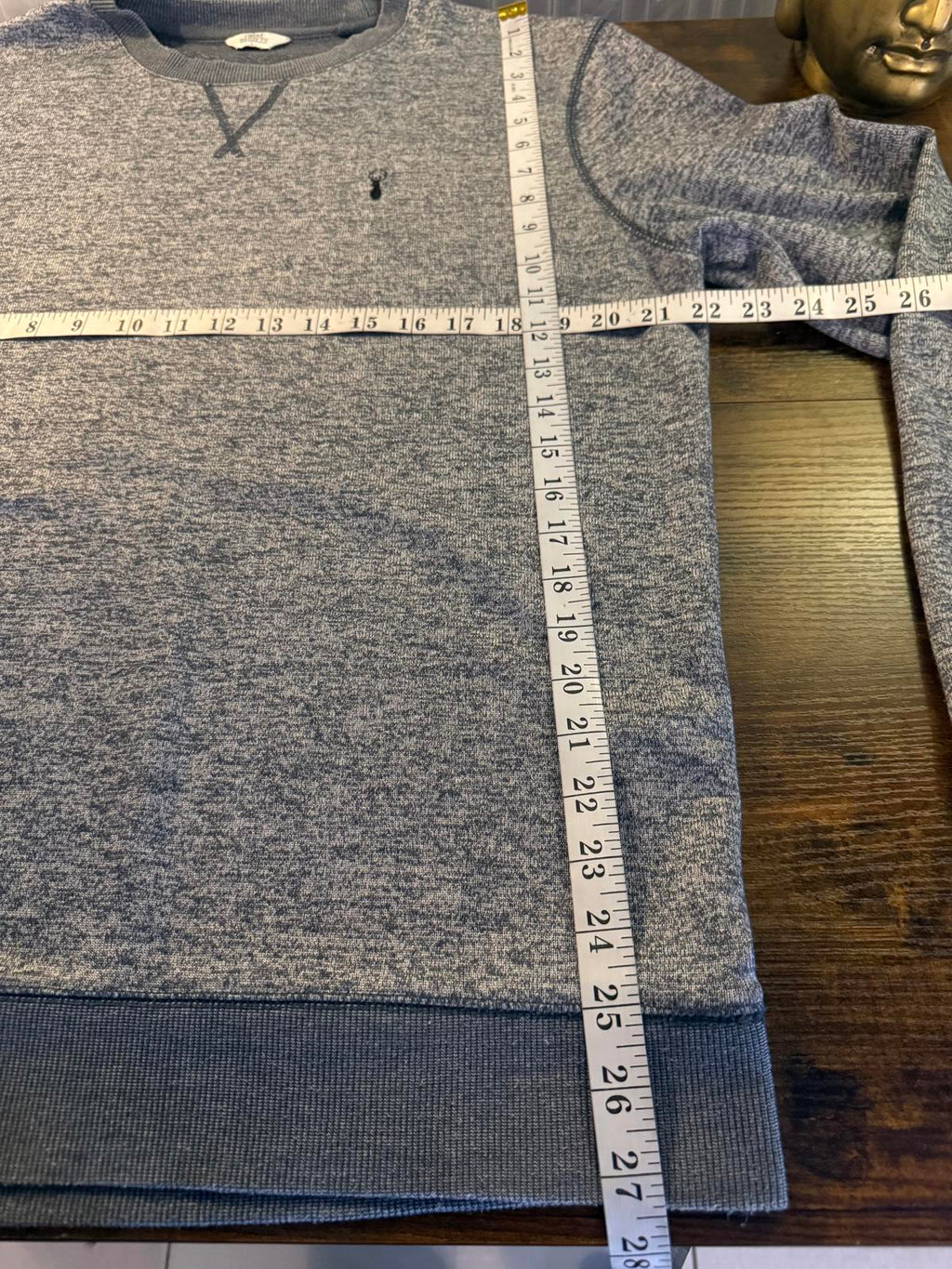 Next Men’s Grey Marl Crew Neck Sweatshirt – Size L Regular Fit NUM12