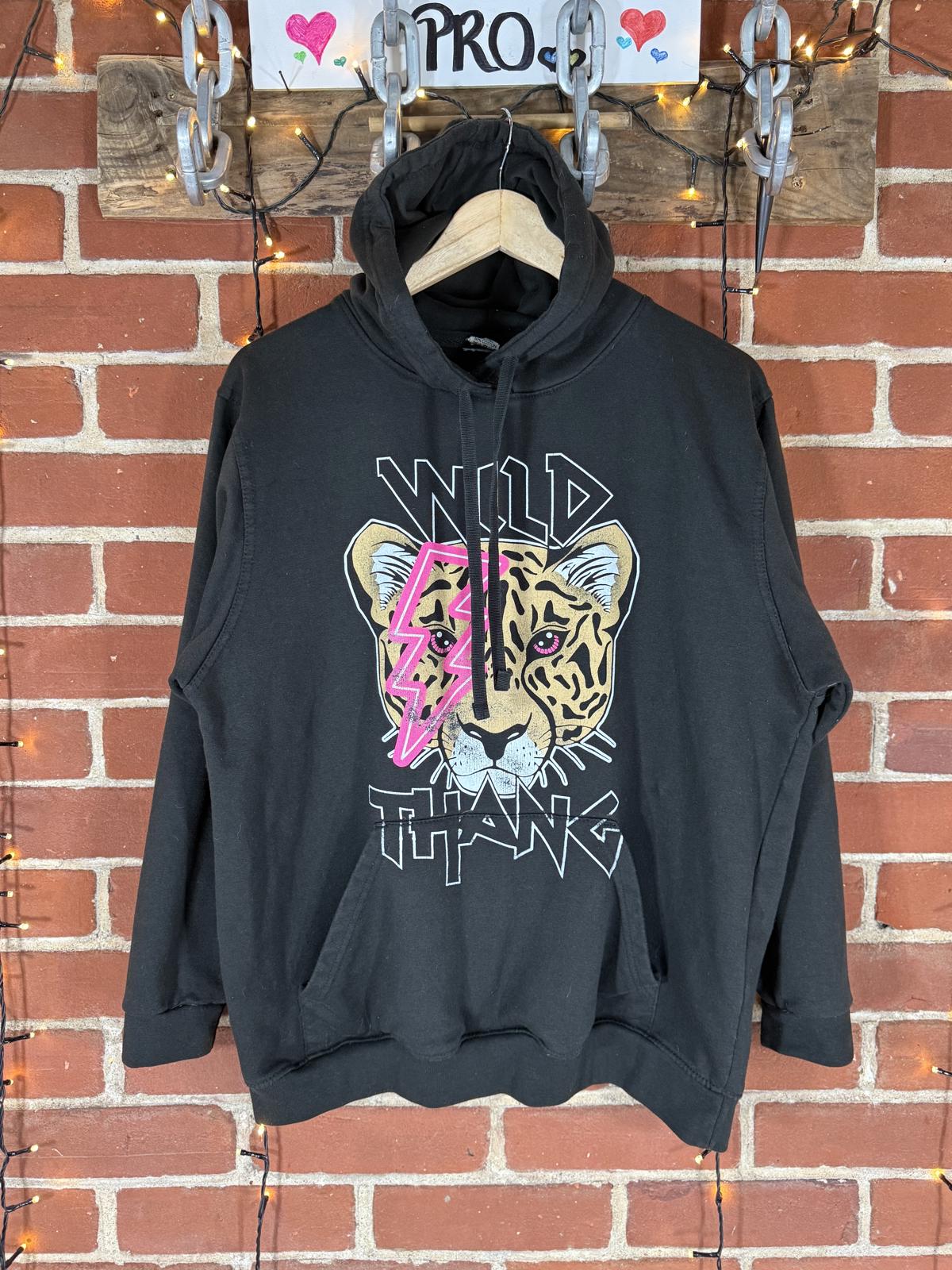 Wild Thang Black Graphic Hoodie Size 14-16    NUM67