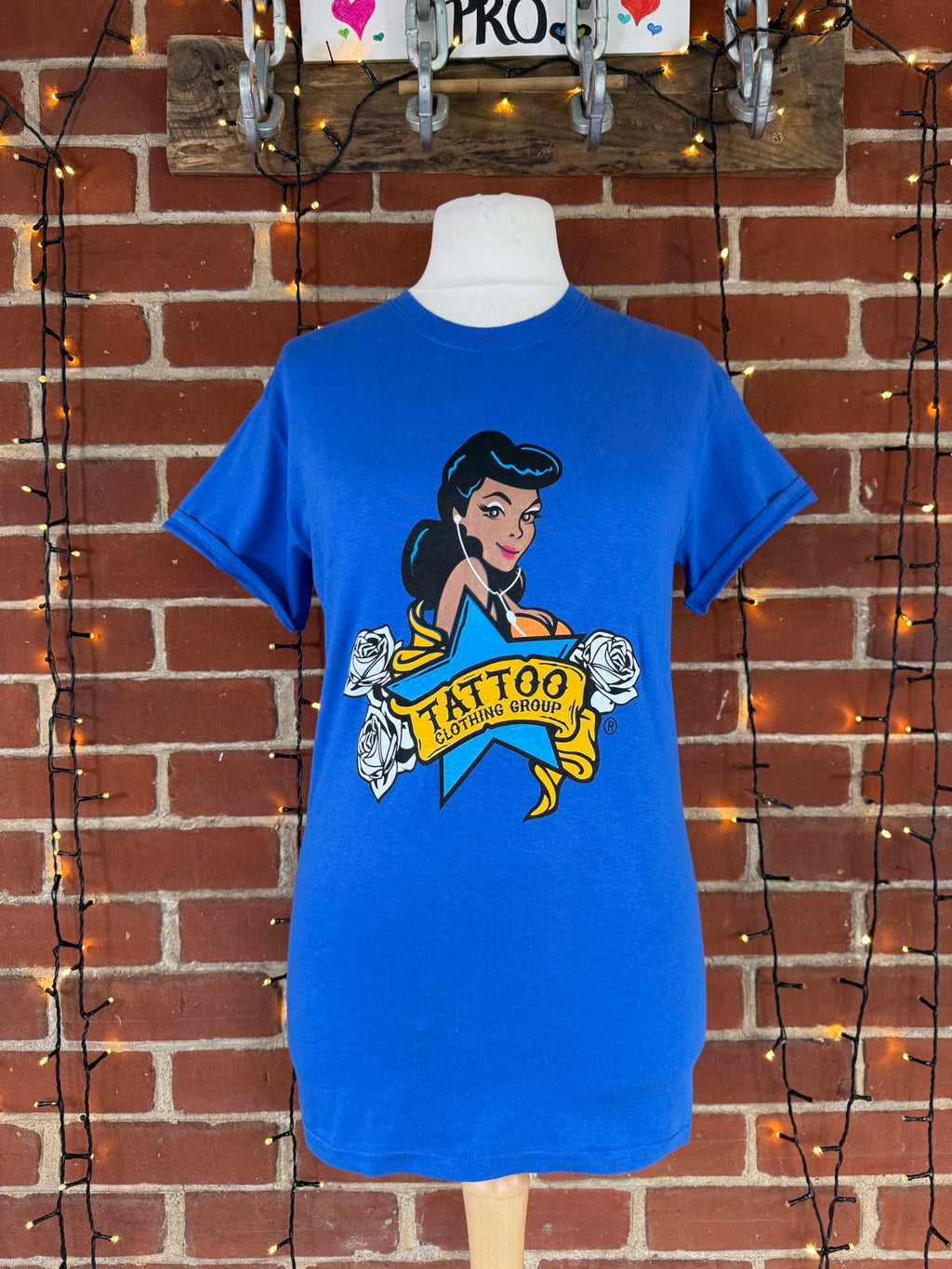 Tattoo Clothing Group Blue Graphic T-Shirt - Size 12/14