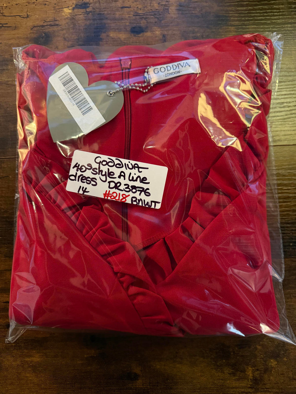 Goddiva Red Ruffle A-Line Midi Dress Size 14 DR3876 BNWT 218