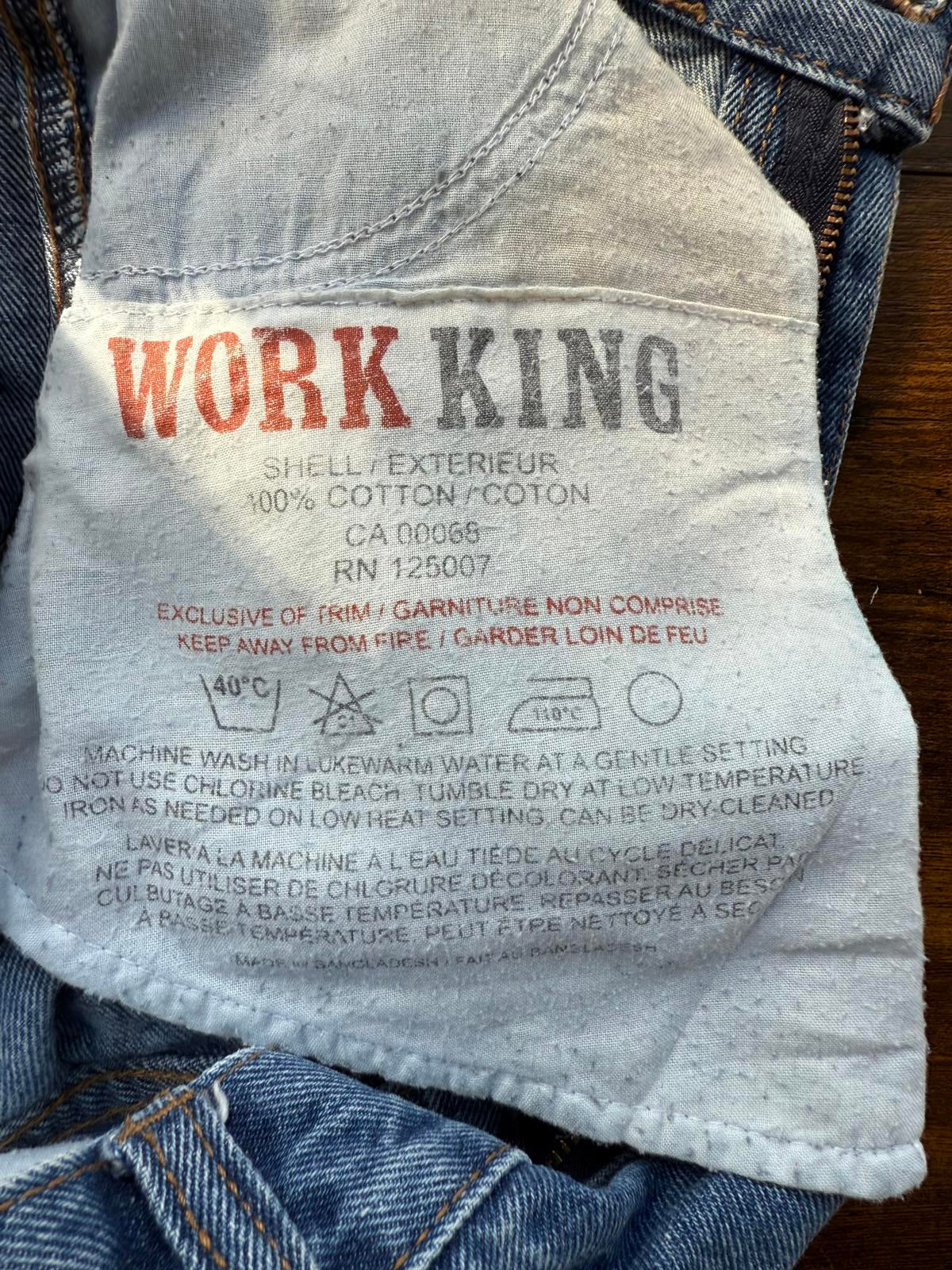 Vintage Work King Carpenter Jeans – Classic Blue UK 12-14 Late 90s – 00s