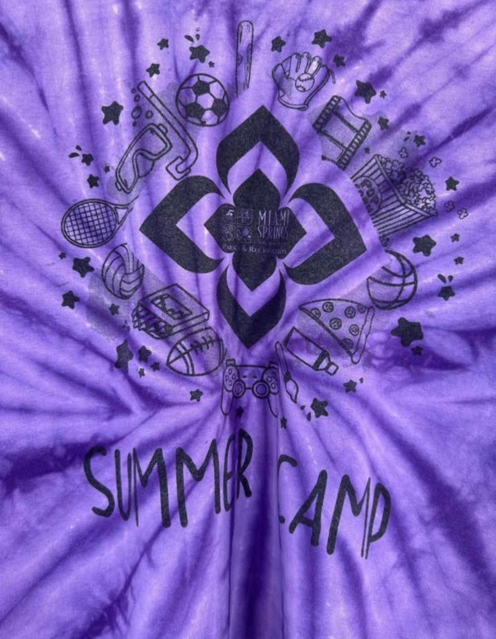Tie-Dye Purple Summer Camp T-Shirt Size 12
