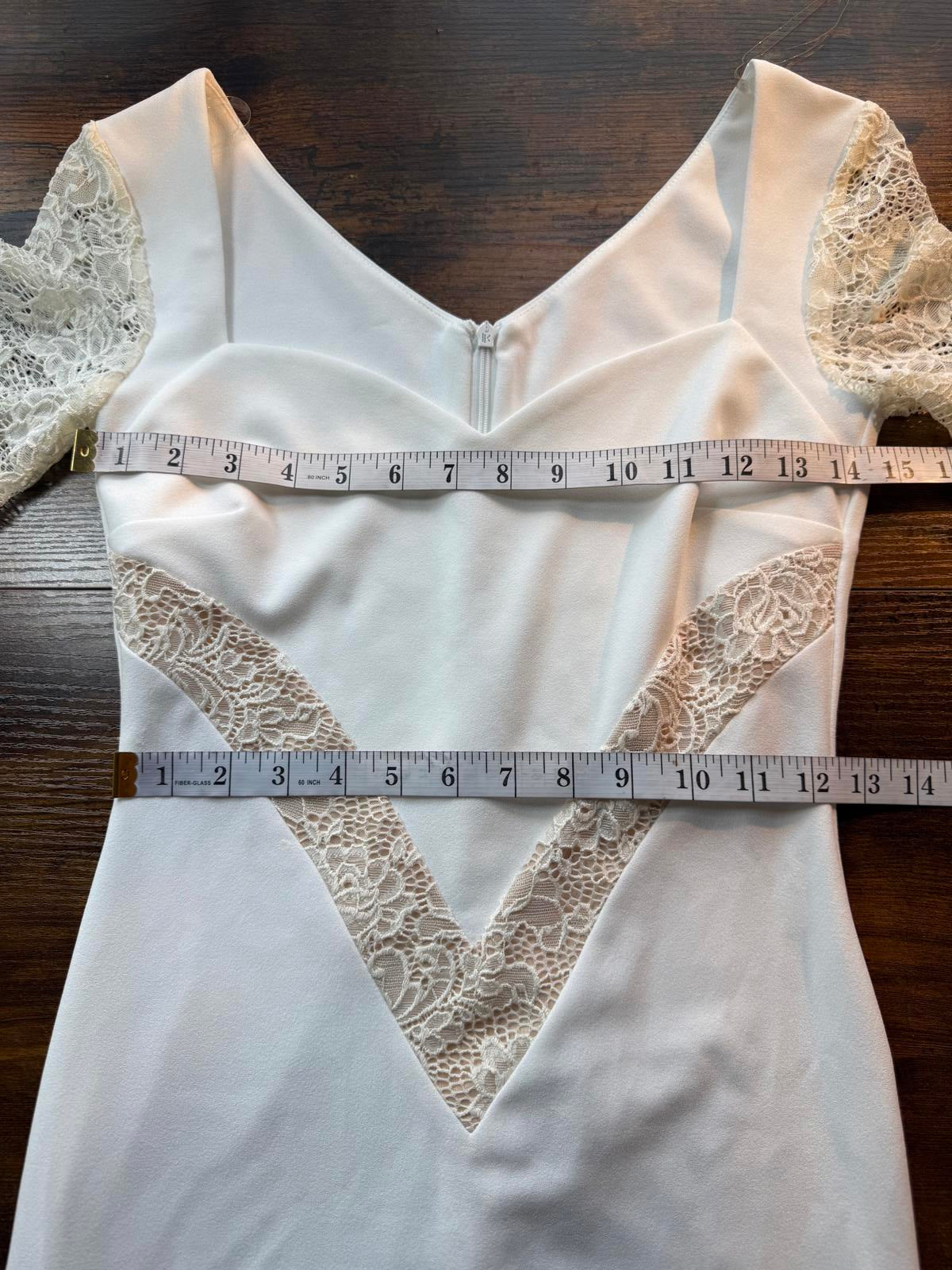 Cream Lace Maxi Dress UK 8–10 / US 4–6 – Long Sleeve Occasion Gown          .324