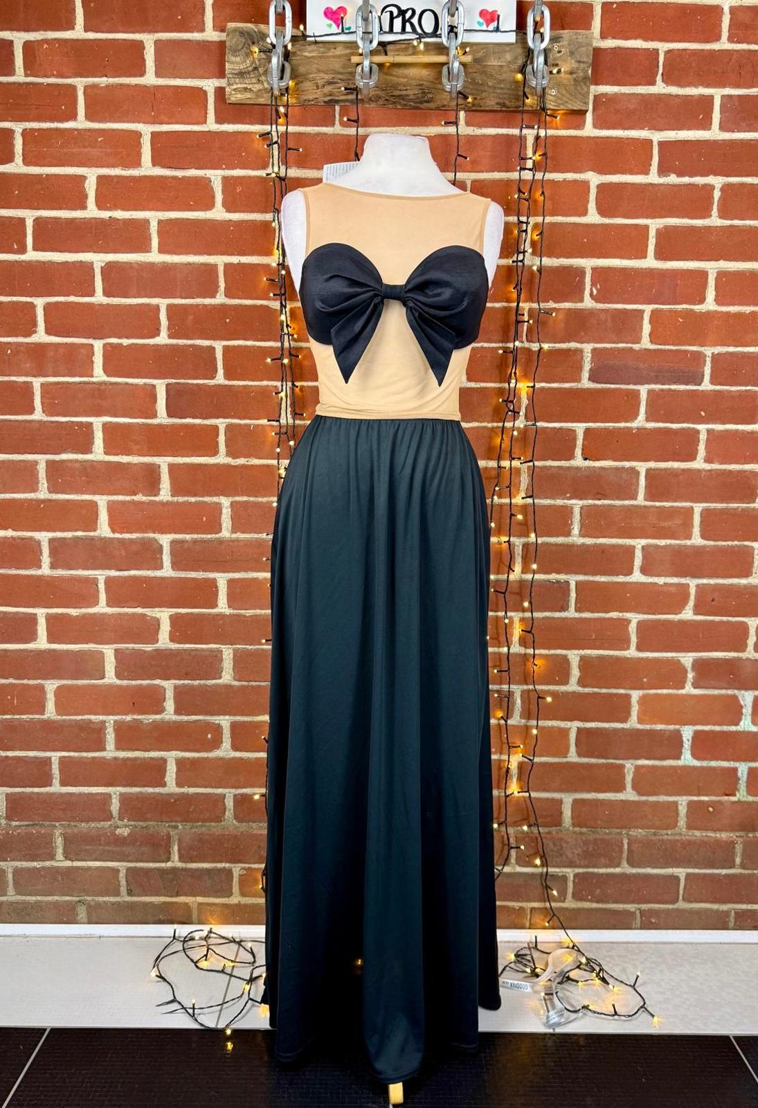 Black Maxi Skirt Elastic Waist Flowing UK 6-8 US 2-4 BNWT     sku427