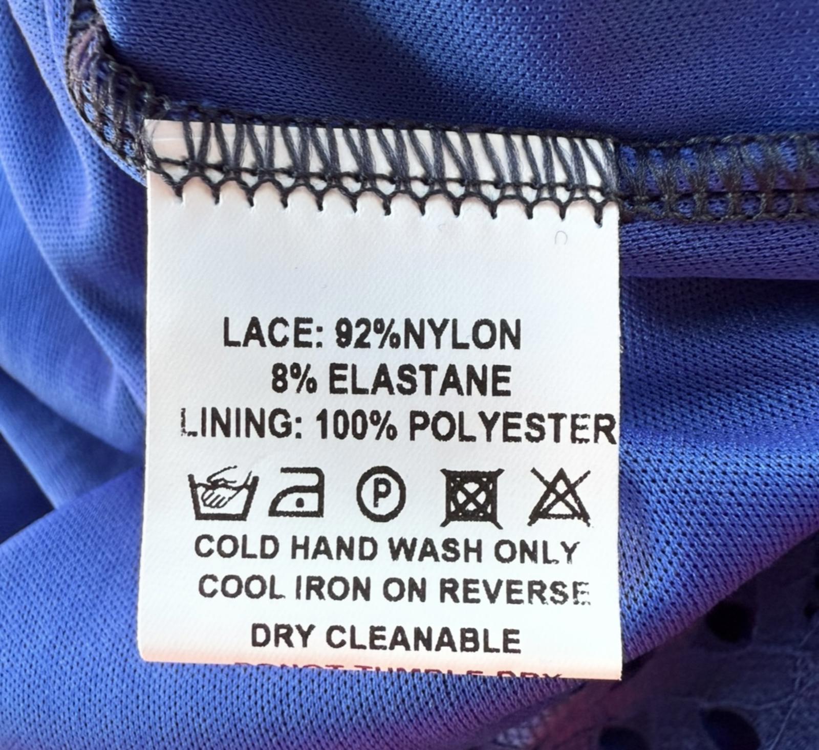 Elegant Blue Lace Mini Dress