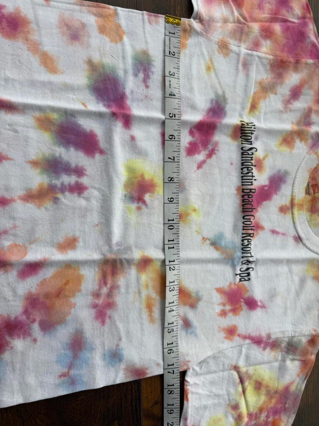 Hand Dyed Hilton Sandestin Tie Dye Tee | Hanes Heavyweight | S UK 8-10