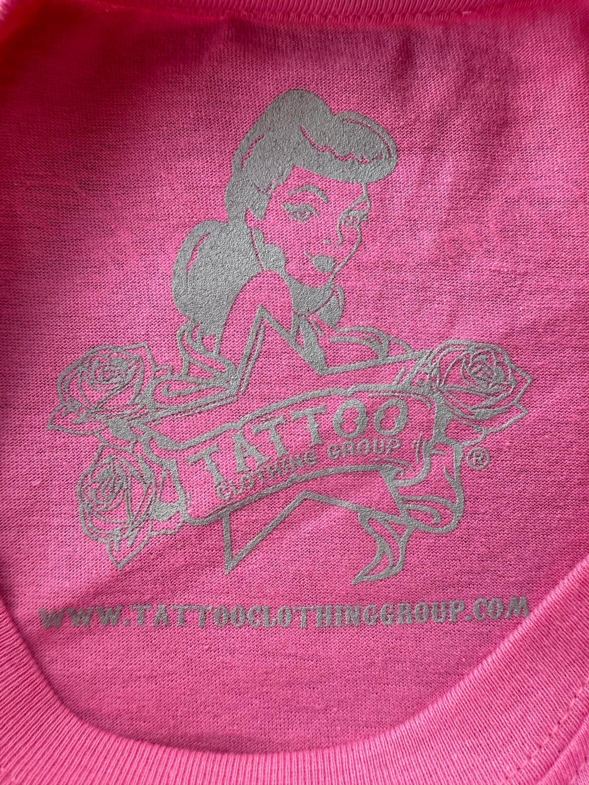 Vintage Tattoo Clothing Group Pink T-Shirt Size 12/14