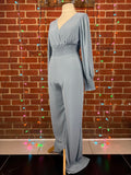 Goddiva Duck Egg Blue Wide Leg Jumpsuit UK 12 / US 8 BNWT                   .320