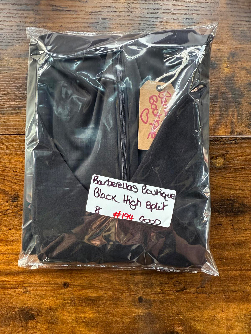 Elegant Black Sleeveless Maxi Dress & Sheer Side Split Read Info! UK 8-10 #194