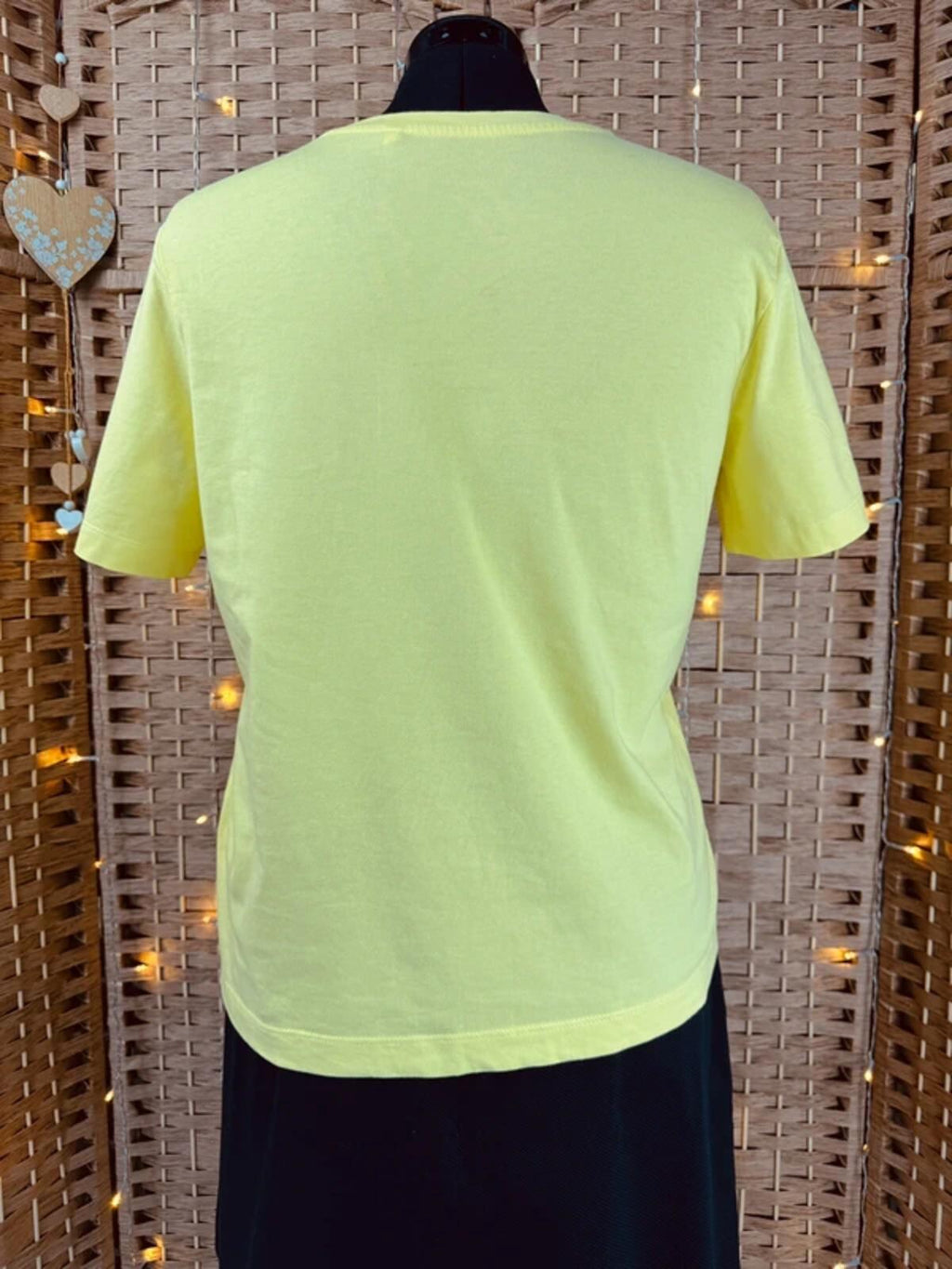 Papaya Lemon Yellow T-Shirt UK 16 Cotton Basic Summer Tee Bright
