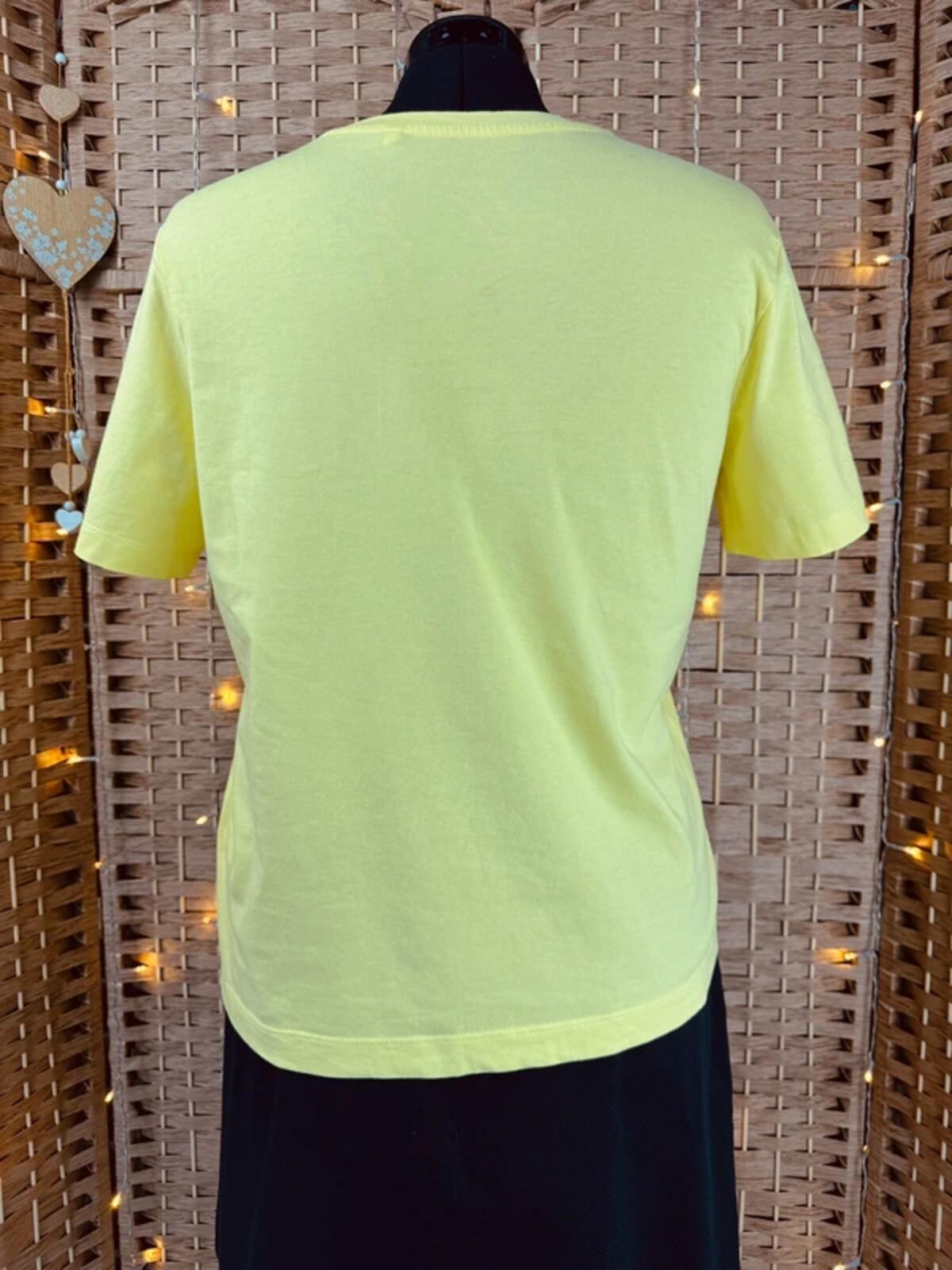 Papaya Lemon Yellow T-Shirt UK 16 Cotton Basic Summer Tee Bright
