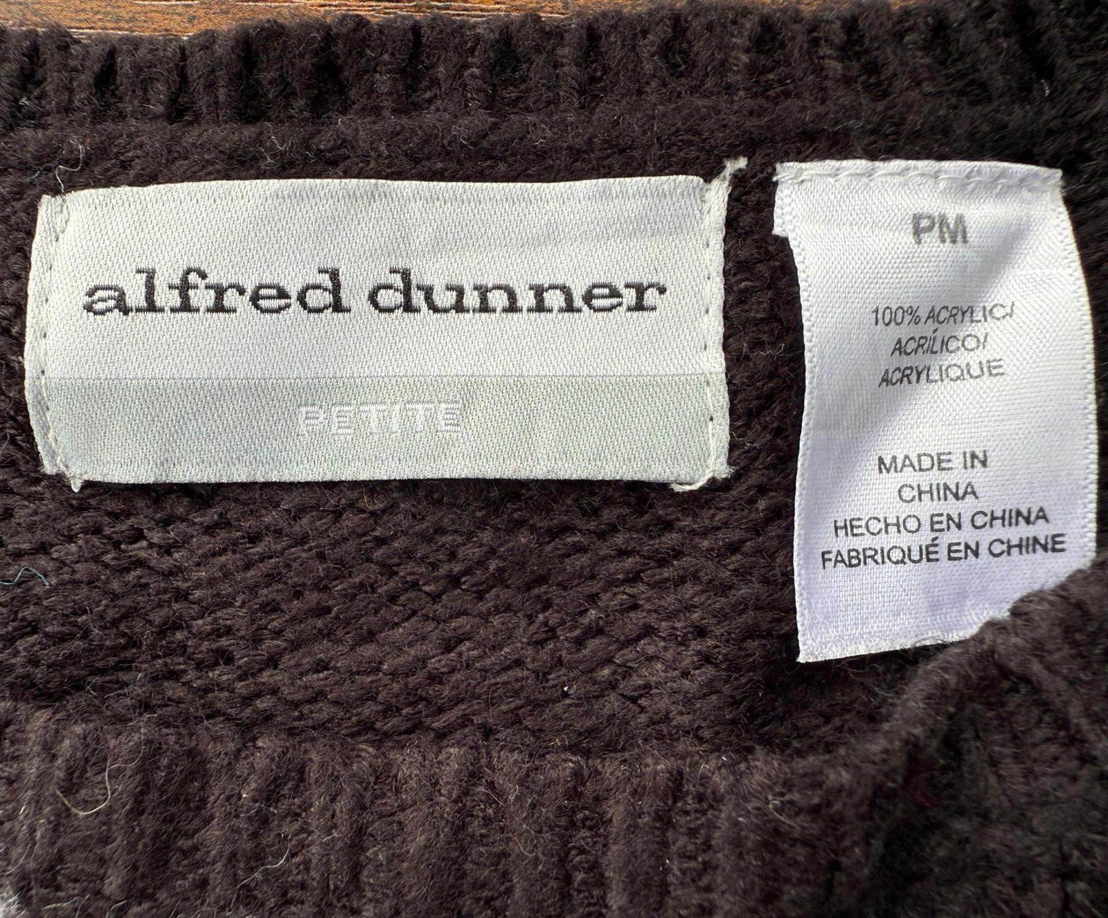 🖤 Alfred Dunner Black & White Check Knit Jumper UK 12-14 Petite         NUM55