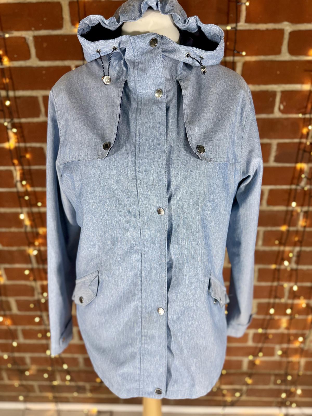 Regatta Great Outdoors Blue Waterproof Isotex Hooded Jacket – UK 16 - Read Info!