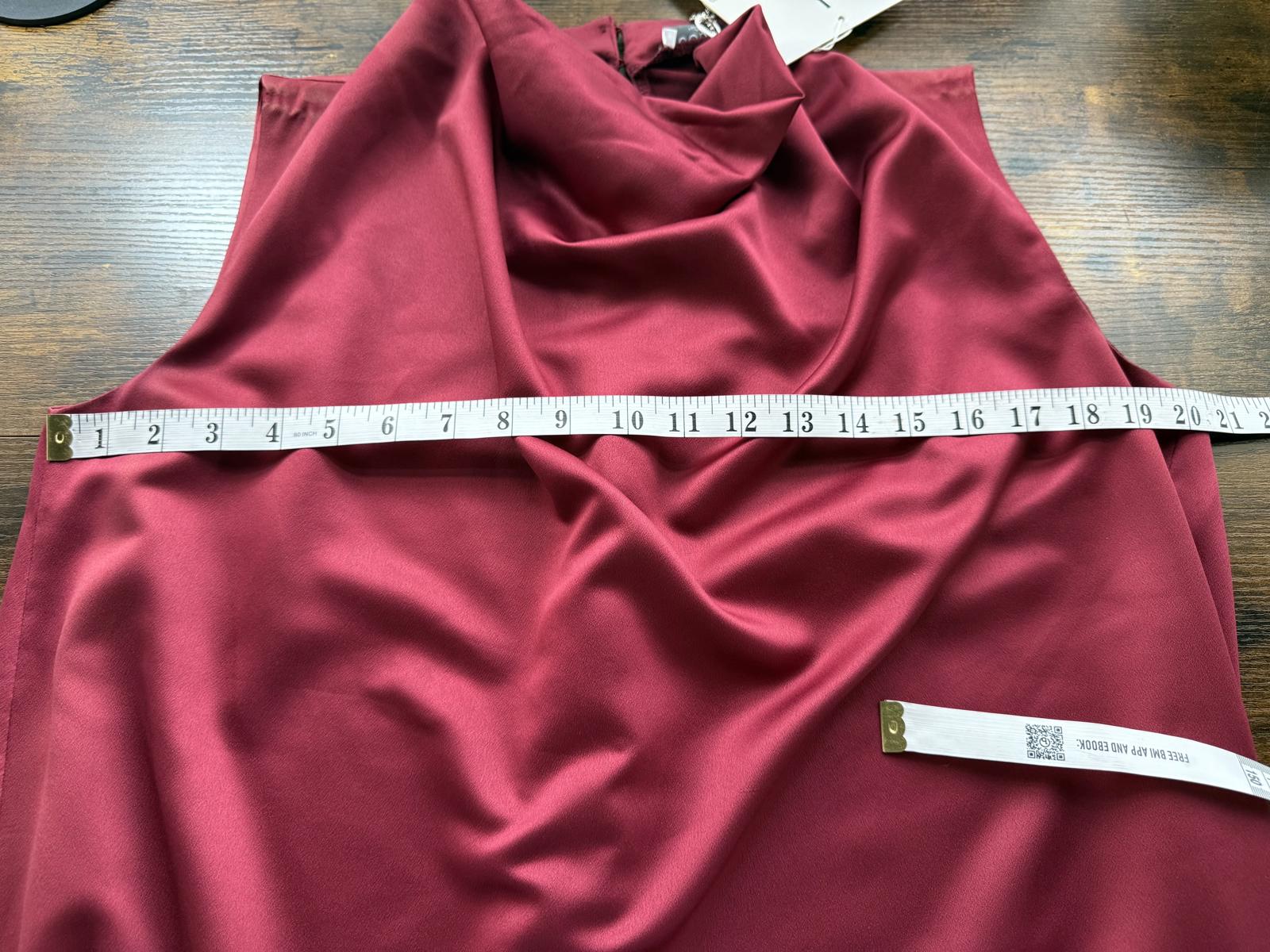 Goddiva DR4608 Berry Satin Maxi Gown UK 8–10 BNWT Evening Formal Dress #154