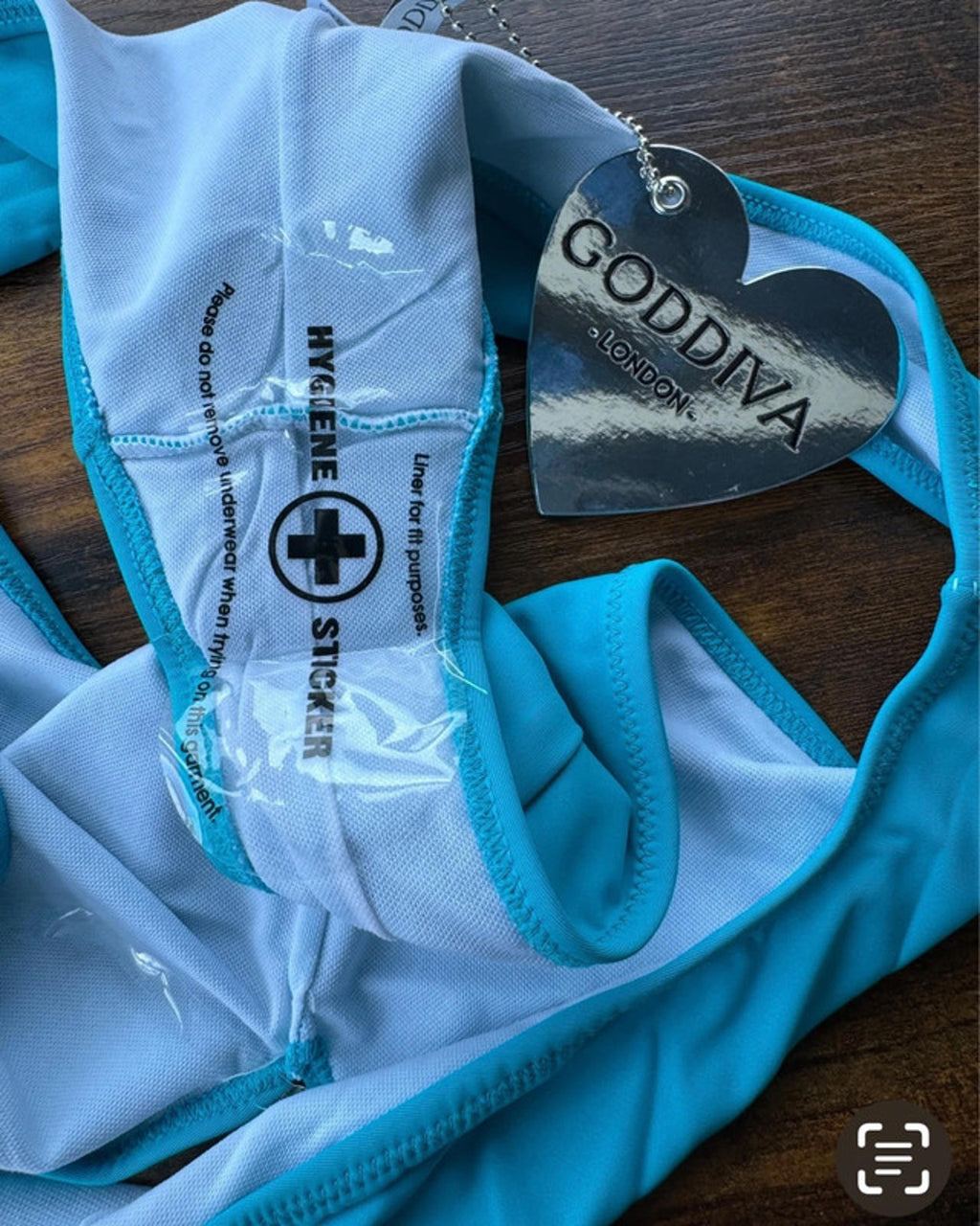 Women's Two-Piece Turquoise Swimwear Set - Size 12