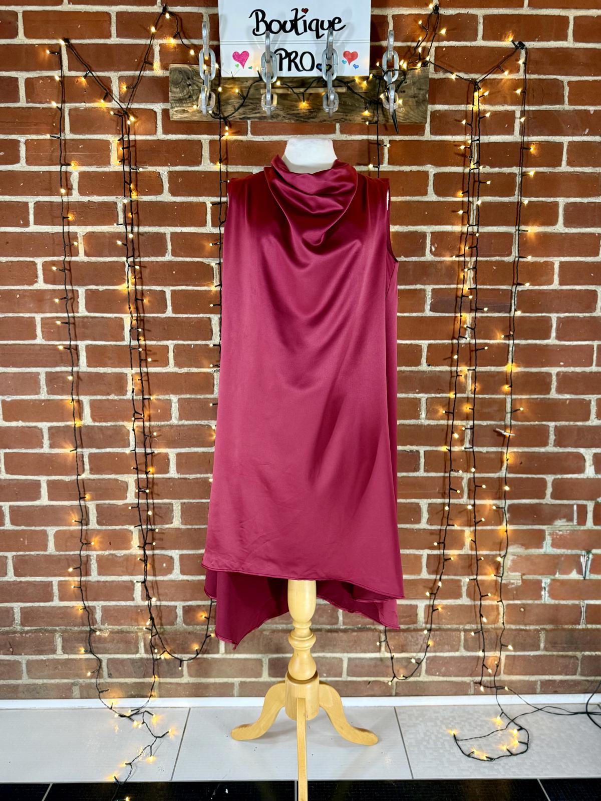 Goddiva London DR4600 Berry Cowl Neck High-Low Dress – UK 8 Read Info! 154