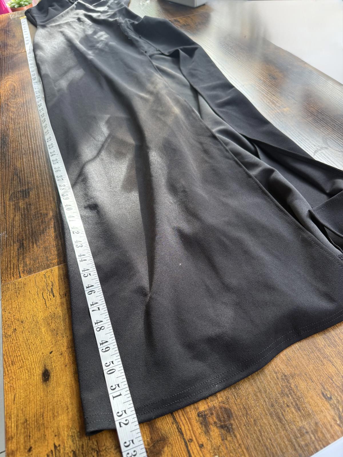 Elegant Black Sleeveless Maxi Dress & Sheer Side Split Read Info! UK 8-10 #194