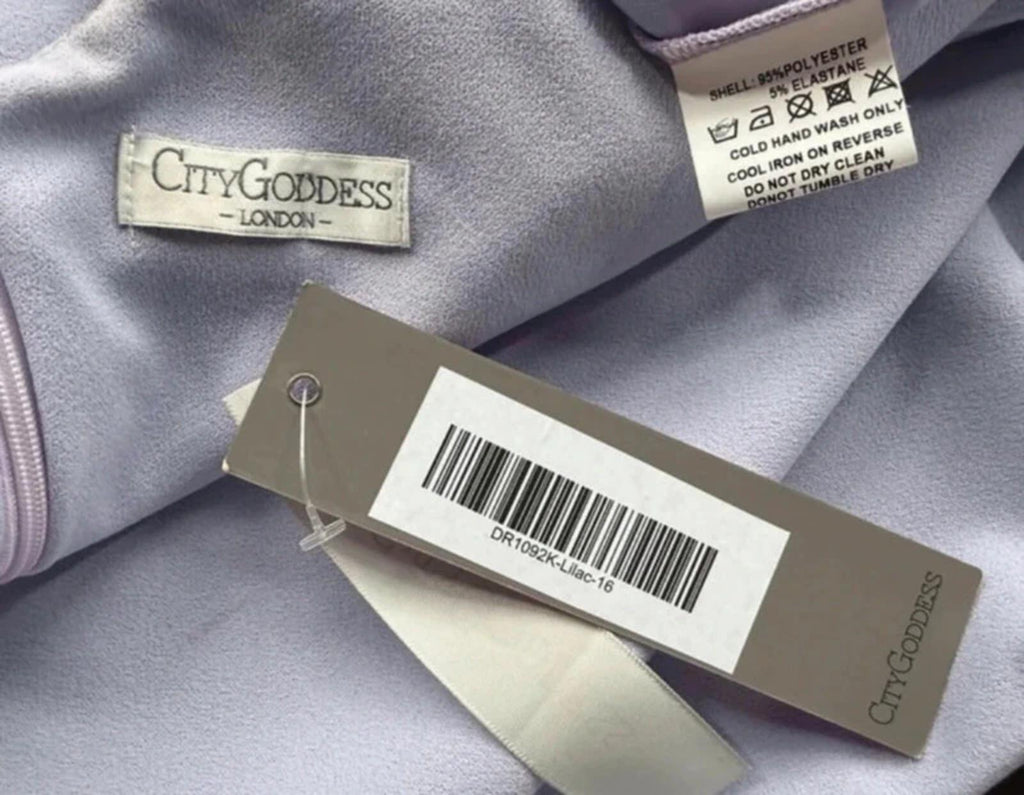 Lilac Prom Dress UK 16 Wedding Guest Ruched Maxi Evening Gown