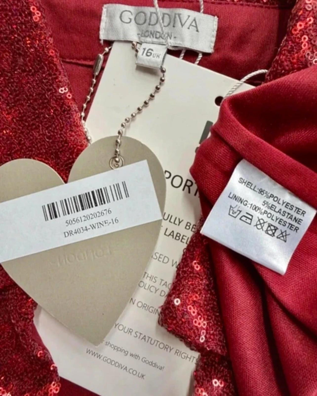 Goddiva Wine Red Sequin Midi Dress UK 16 BNWT Party Occasion Glam