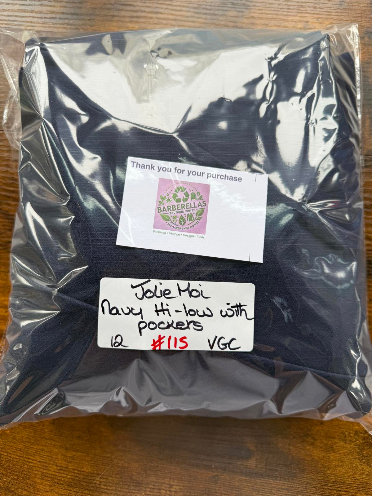 Jolie Moi Navy Fit & Flare Midi Dress with Pockets – UK 12/14 #115