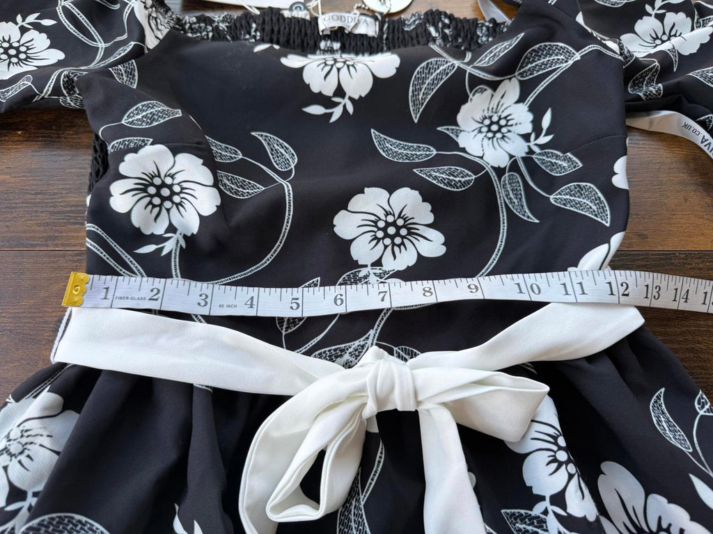 Goddiva London Floral Bardot Dress UK 10 -12 / US 6 -8 BNWT                 .467