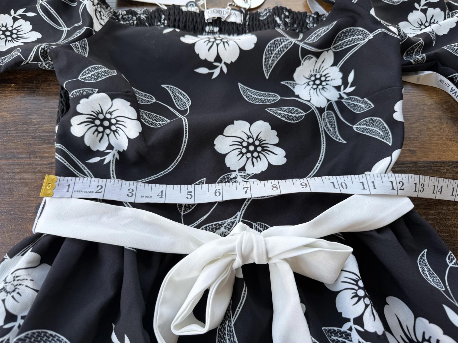 Goddiva London Floral Bardot Dress UK 10 -12 / US 6 -8 BNWT                 .467