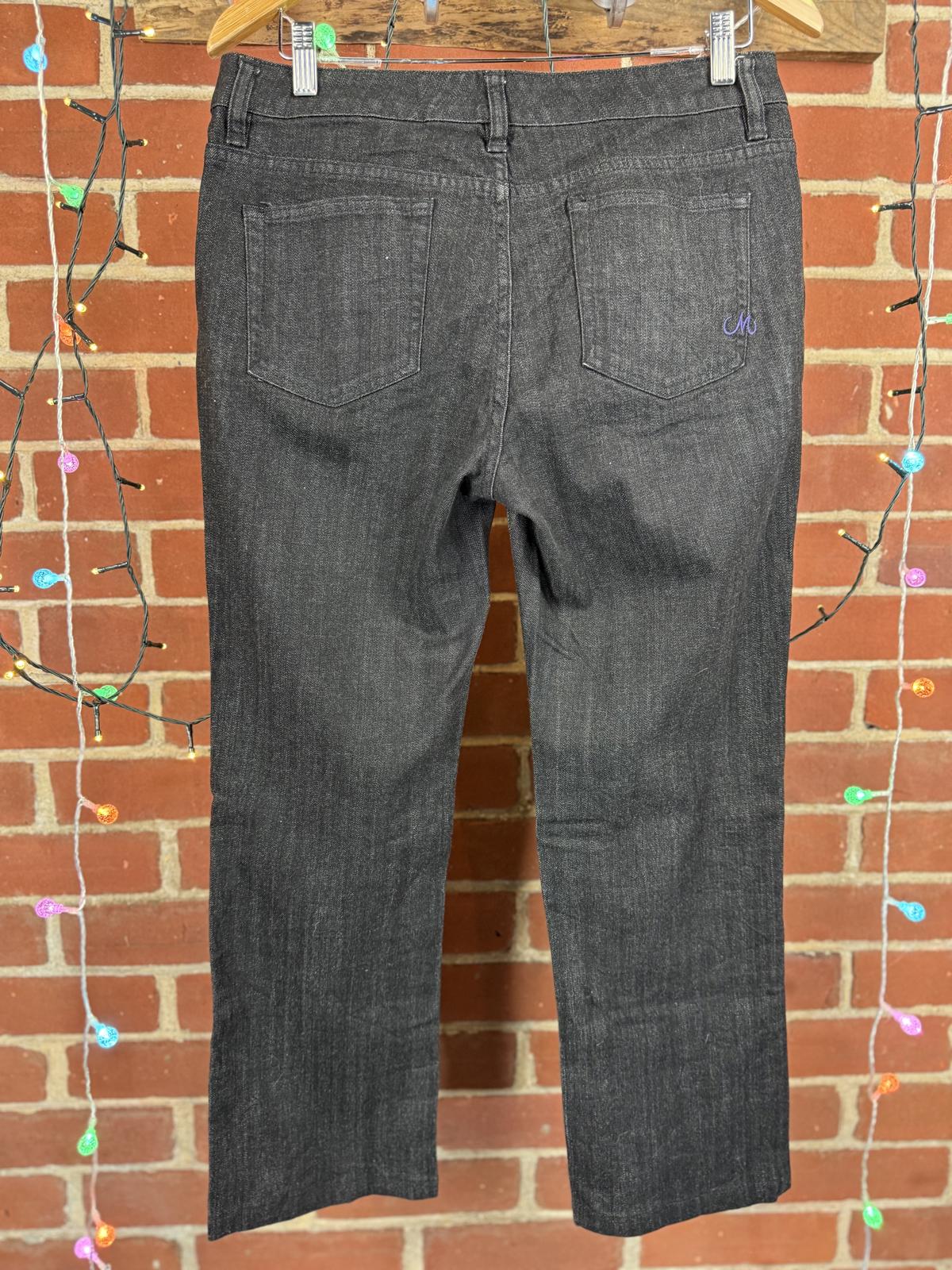 Mexx Straight Leg Black Denim Jeans – Tag UK 14 Fits UK 10–12 / US 6–8