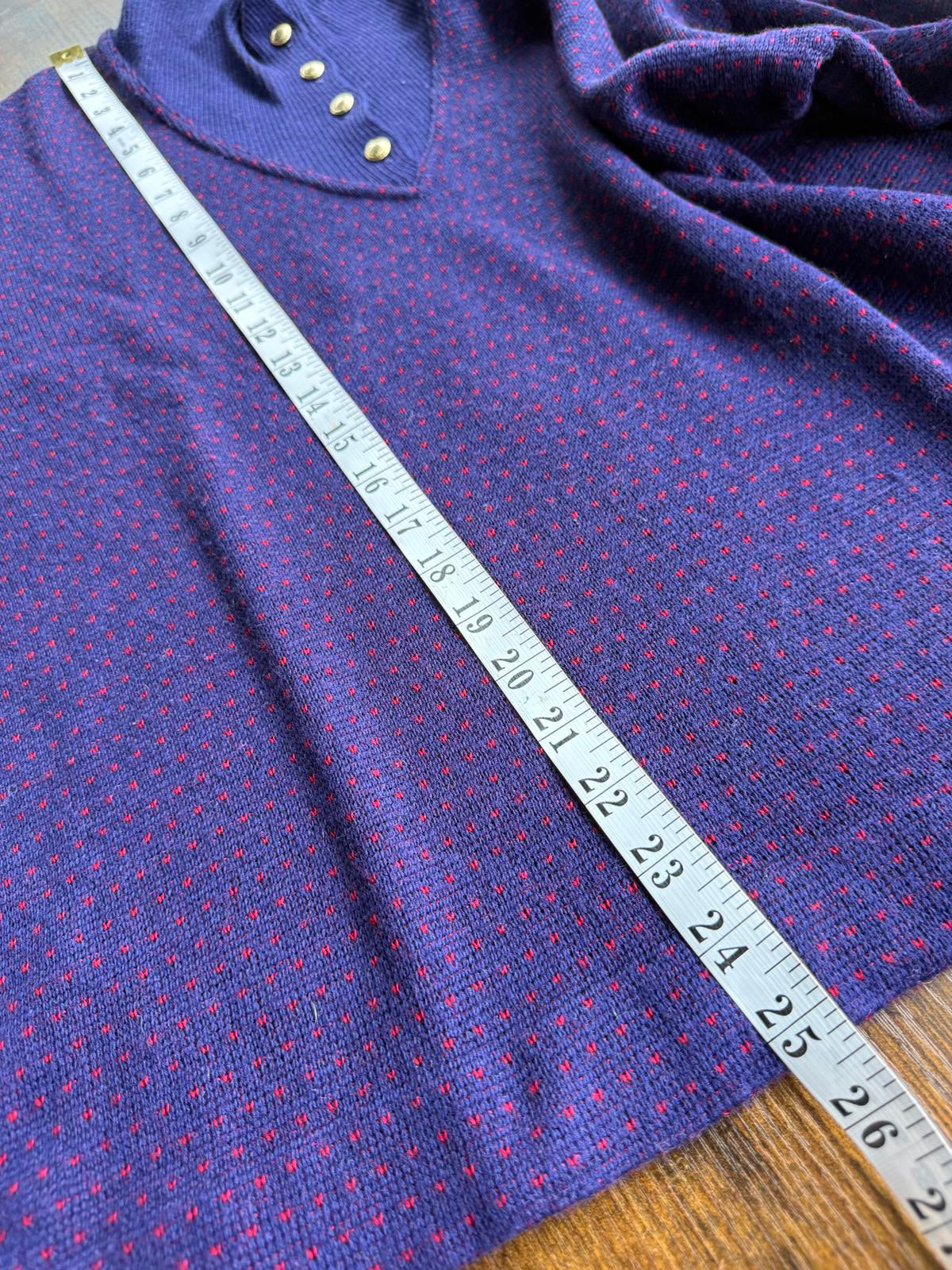 Vintage 1980s GISPA – Made in Italy – Navy/Red – Gold Button Detail #68