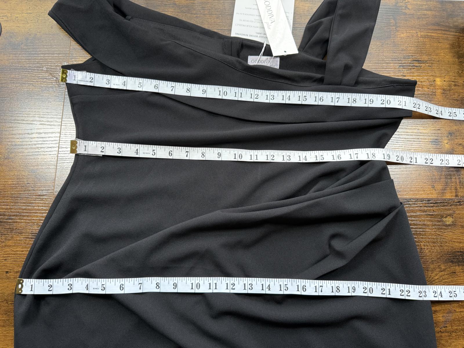 Goddiva Plus Black Off Shoulder Maxi Dress UK 22 BNWT           sku 40