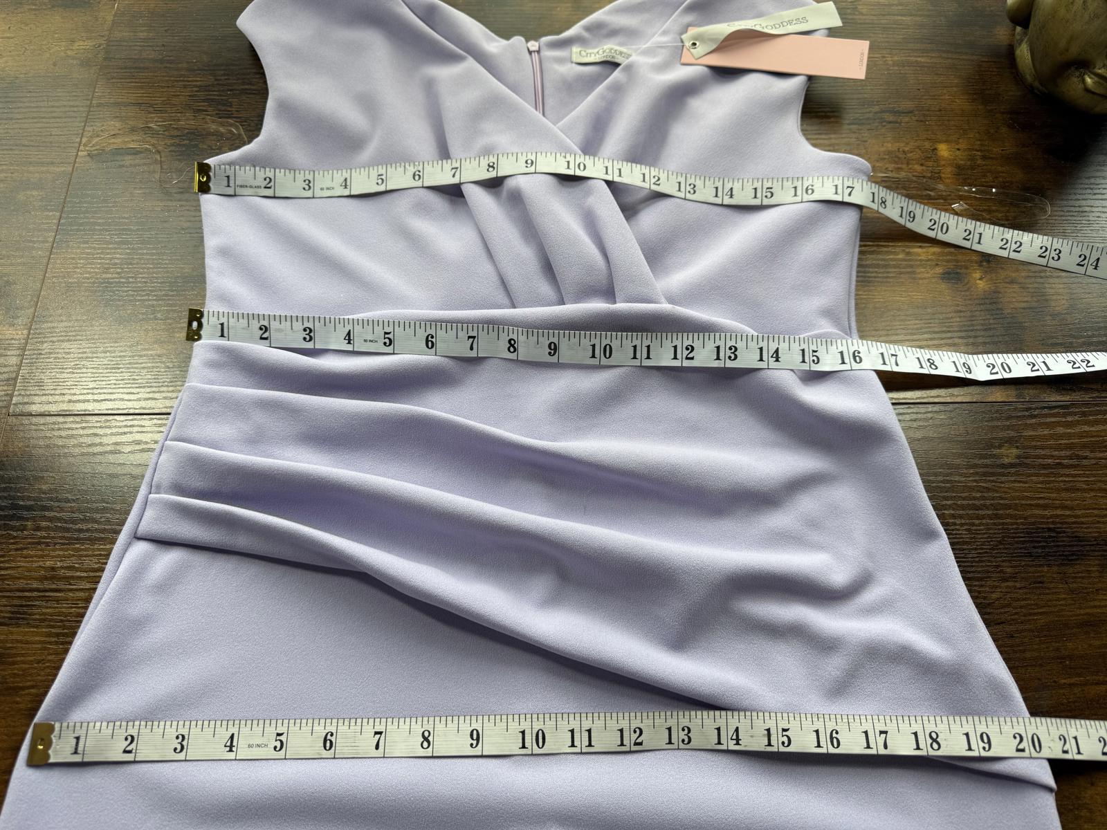 City Goddess London Lilac Maxi Dress UK 16 BNWT Elegant Wrap Gown sku 107