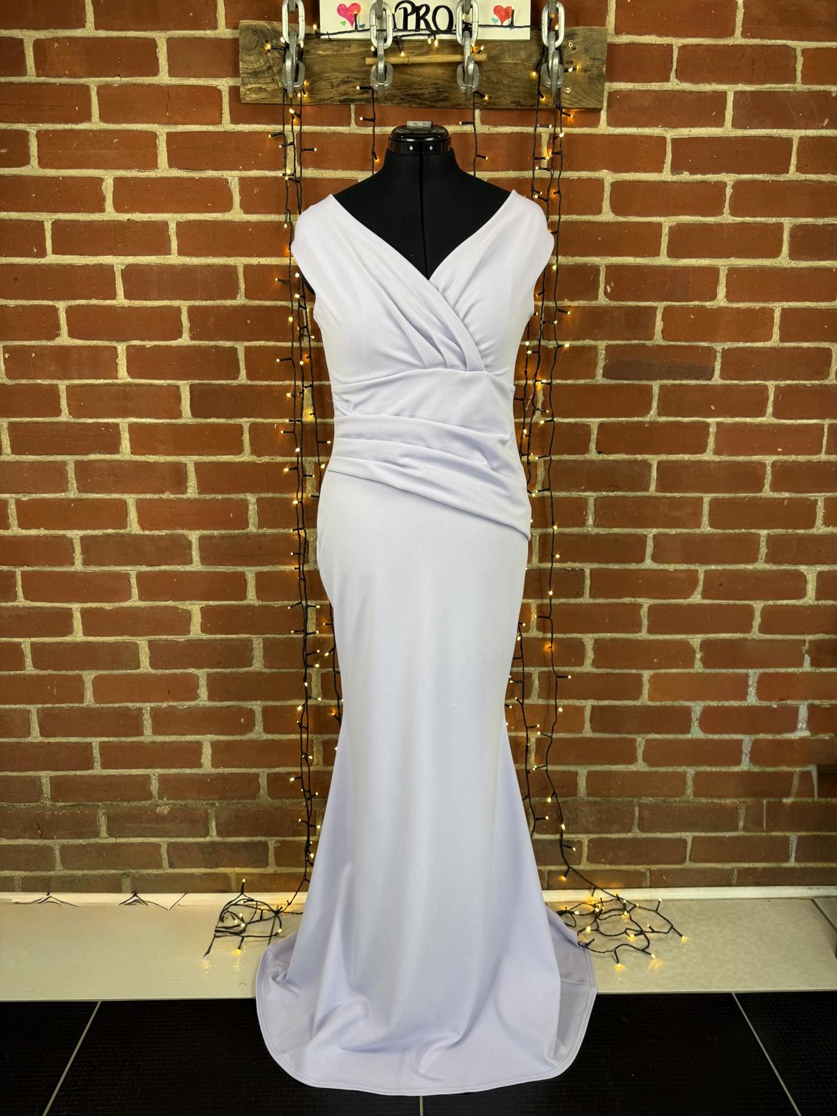 City Goddess London Lilac Maxi Dress UK 16 BNWT Elegant Wrap Gown sku 107