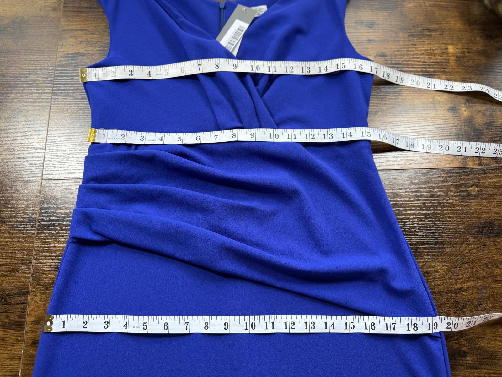 City Goddess Royal Blue Maxi Evening Dress UK 16 US 12 Ruched Formal Gown sku403