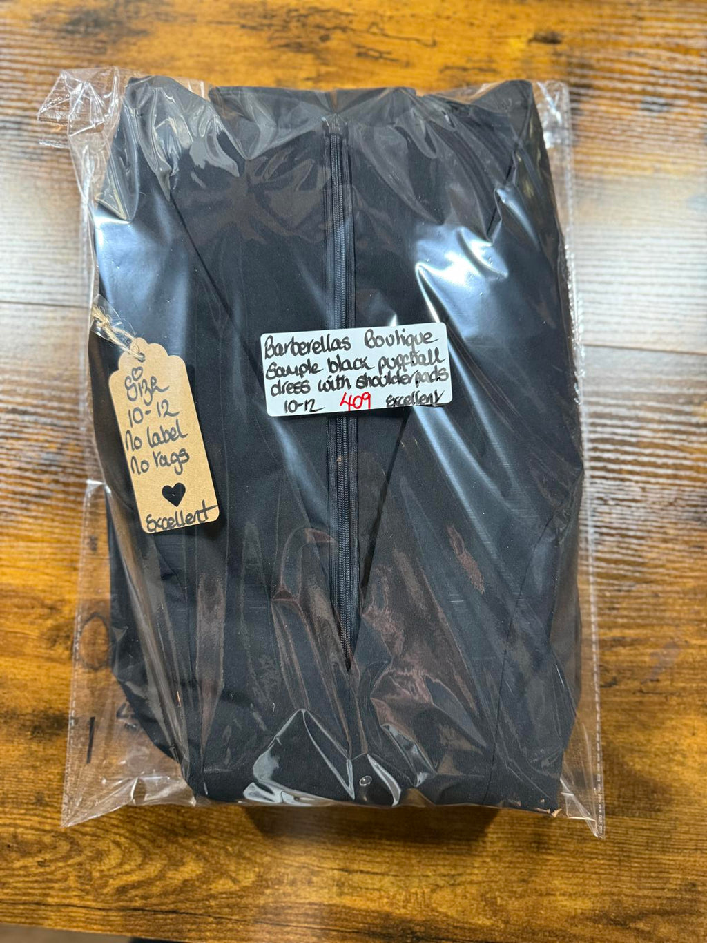 Black Bardot Corset Babydoll Mini Dress UK 10–12 / US 6–8 Sample sku 409