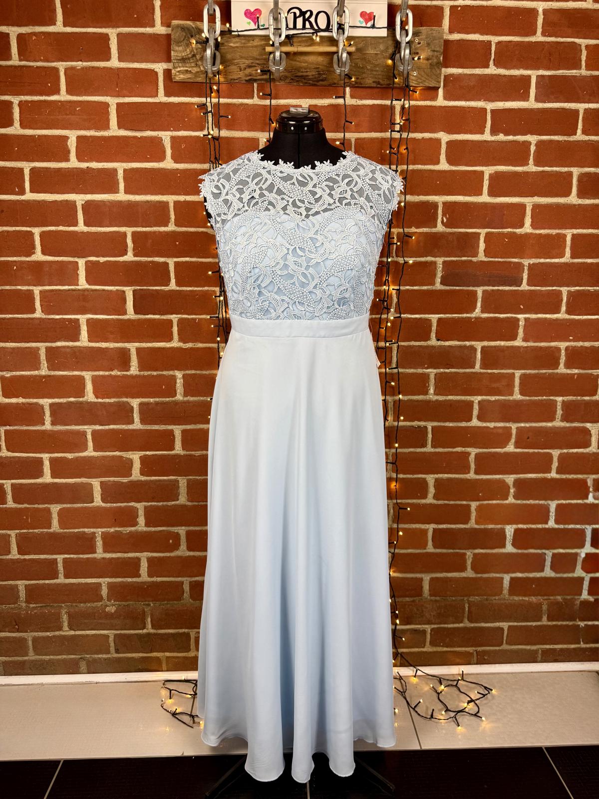 Bonprix Blue Lace Maxi Dress UK 20 US 14 Elegant Occasion Gown sku417