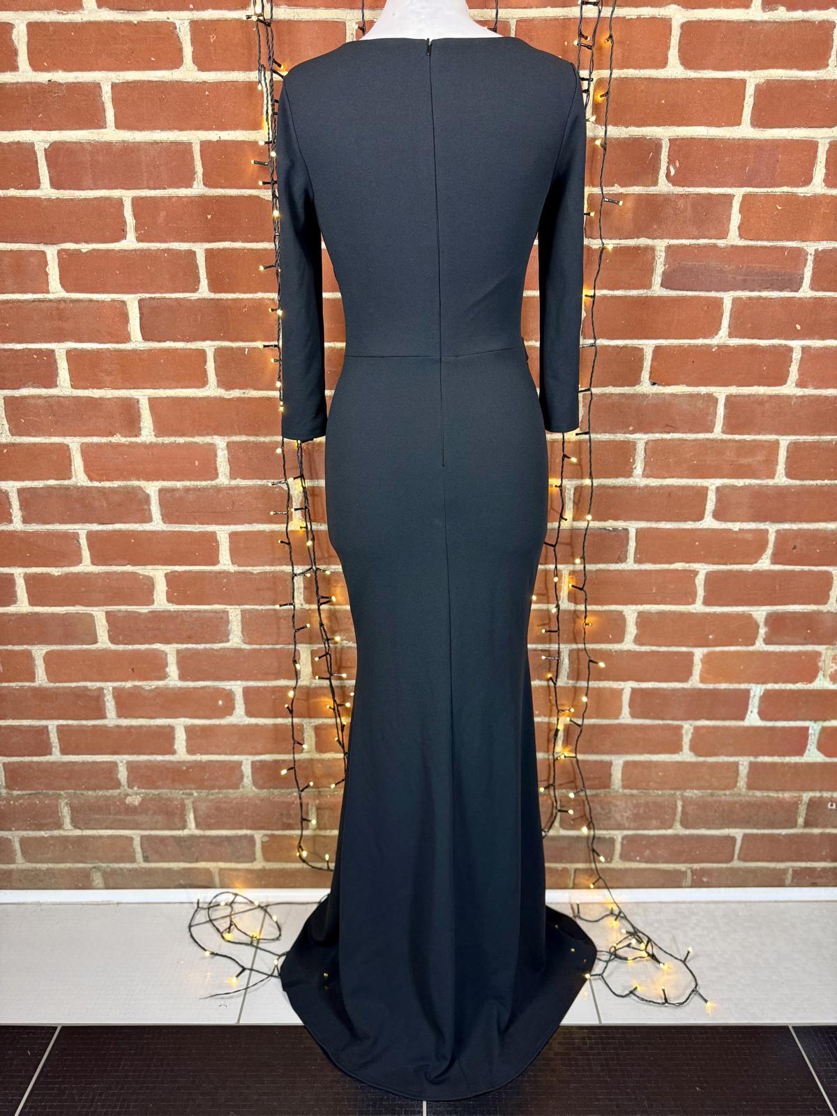 Black Diamanté Neckline Maxi Dress UK 8 BNWT Formal Evening Gown sku425