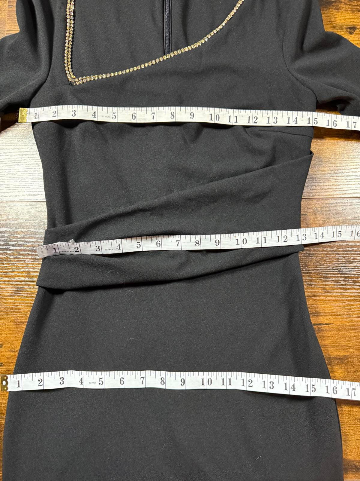 Black Diamanté Neckline Maxi Dress UK 8 BNWT Formal Evening Gown sku425